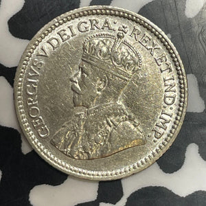 1912 Canada 5 Cents Lot#T2668 Silver! Nice Detail, Old Cleaning
