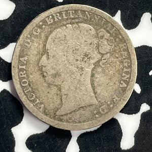 1884 Great Britain 3 Pence Threepence Lot#T9432 Silver!