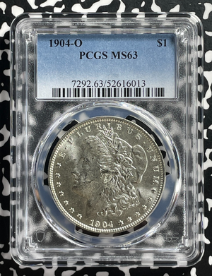 1904-O U.S. $1 Morgan Dollar PCGS MS63 Lot#G375 Silver! Choice UNC!