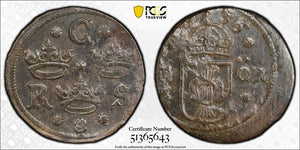 1636 Sweden 1/4 Ore PCGS AU55 Lot#G9615