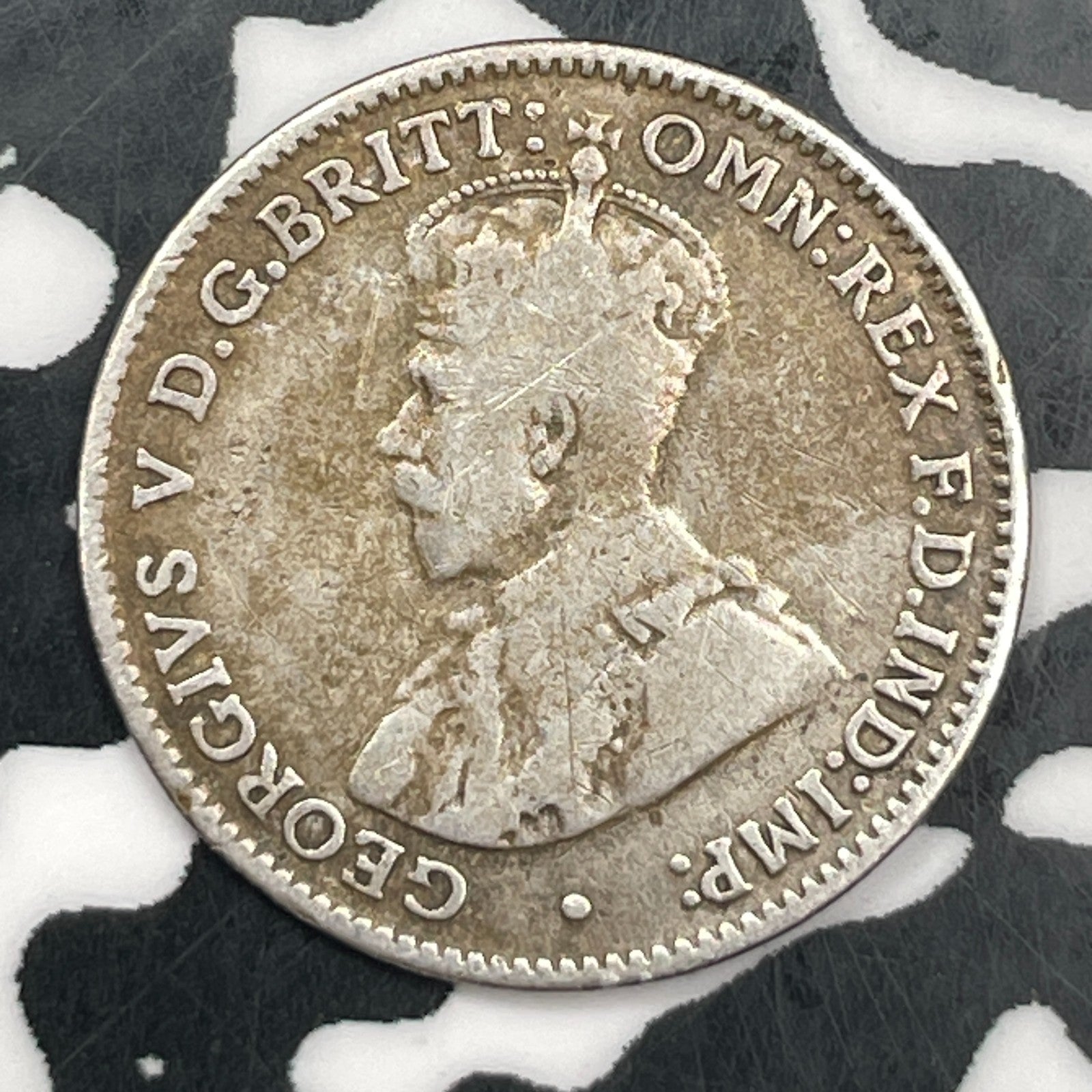 1926 Australia 3 Pence Threepence Lot#F5297 Silver!