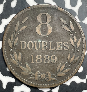 1889-H Guernsey 8 Doubles Lot#T9896