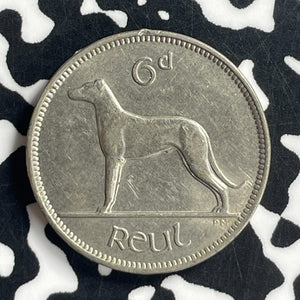 1942 Ireland 6 Pence Sixpence Lot#T6864 Nice!
