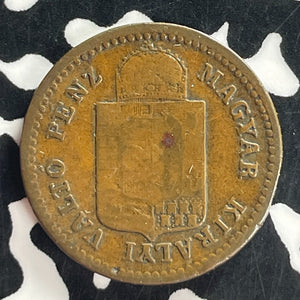 1882 Hungary 1 Kreuzer Lot#T7525