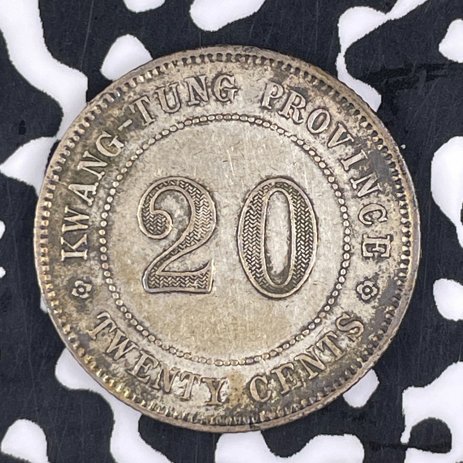 (1918) China Kwangtung 20 Cents Lot#F3538 Silver! Better Date