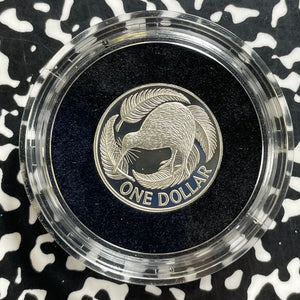 1992 New Zealand $1 Dollar Piedfort Lot#OV1615 Silver! Proof!