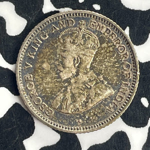 1918 British Guiana 4 Pence Fourpence Lot#T8510 Silver! Low Mintage