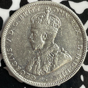 1924 Australia 1 Shilling Lot#D9749 Silver! Better Date, Old Cleaning