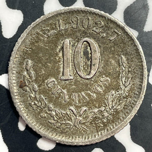 1879-As L Mexico 10 Centavos Lot#T0034 Silver! Scarce!