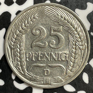 1910-D Germany 25 Pfennig Lot#E6091