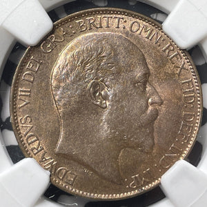 1909 Great Britain 1/2 Half Penny NGC MS64BN Lot#G8435 Choice UNC!