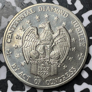 1972 U.S. USS Constellation Centennial Jubilee Medal Lot#D7525 Silver! 34mm