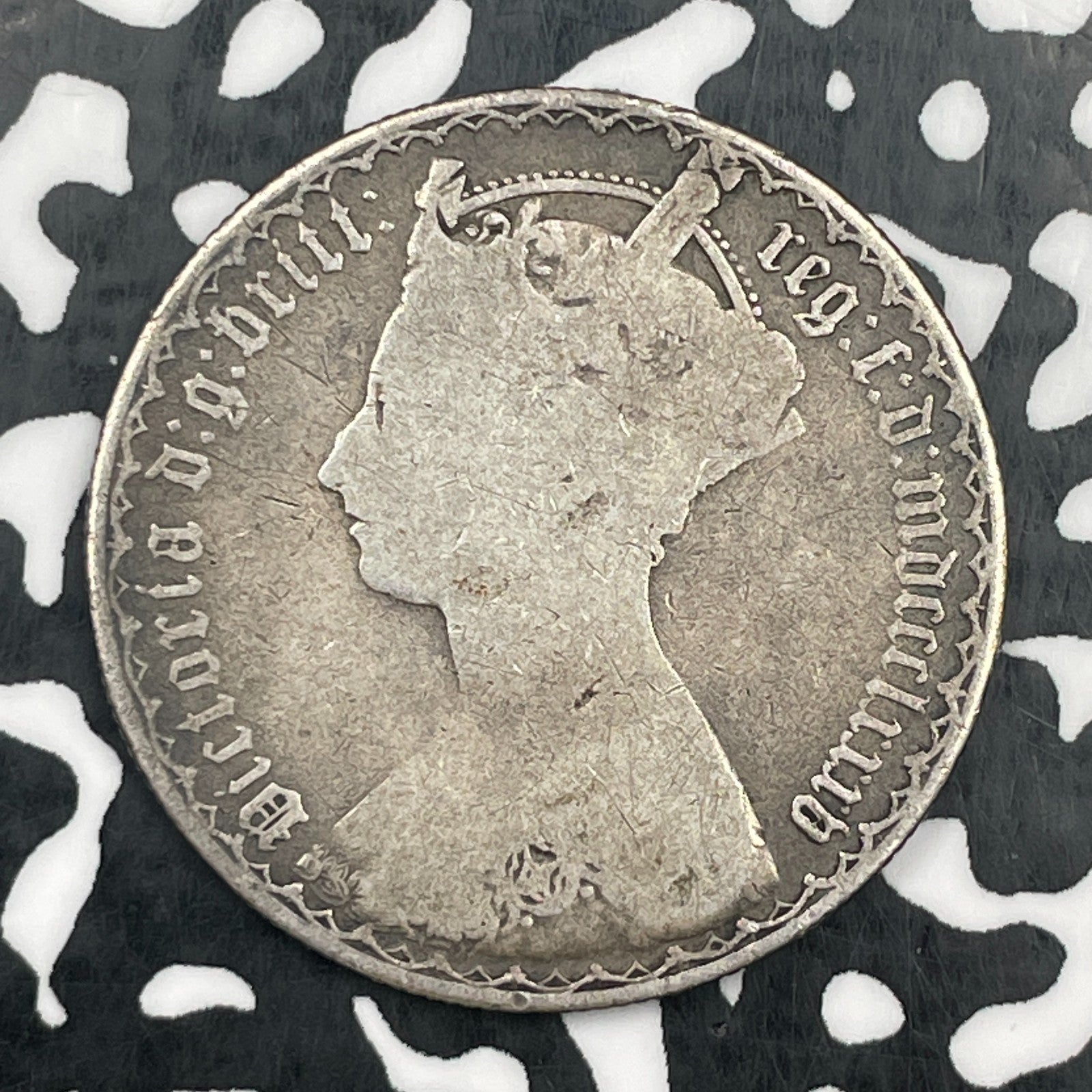 1885 Great Britain Gothic Florin Lot#N0814 Silver!