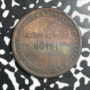 1874 New Zealand 1 Penny Token Lot#T6689 KM#Tn66