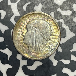 1933 Poland 2 Zlote Lot#T6416 Silver!