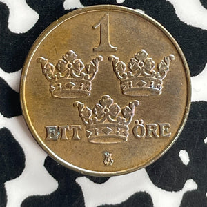 1909 Sweden 1 Ore Lot#T8041 High Grade! Beautiful!