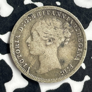 1873 Great Britain 3 Pence Threepence Lot#T6966 Silver!