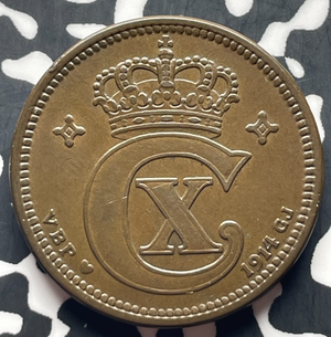 1914-GJ Denmark 5 Ore Lot#T8937