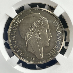 1950 Algeria Essai 100 Francs Piedfort NGC MS65 Lot#G753 Gem BU! Lec-54