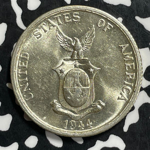 1944-S U.S. Philippines 50 Centavos Lot#C0704 Silver! High Grade! Beautiful!