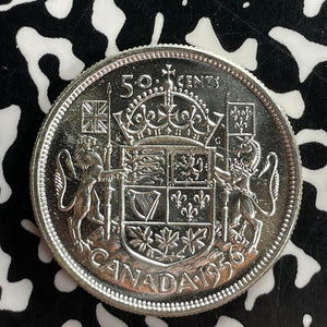 1956 Canada 50 Cents Lot#T7489 Silver! High Grade! Beautiful!