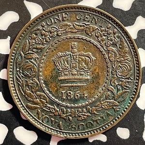 1864 Nova Scotia Large Cent Lot#E9261 Nice!