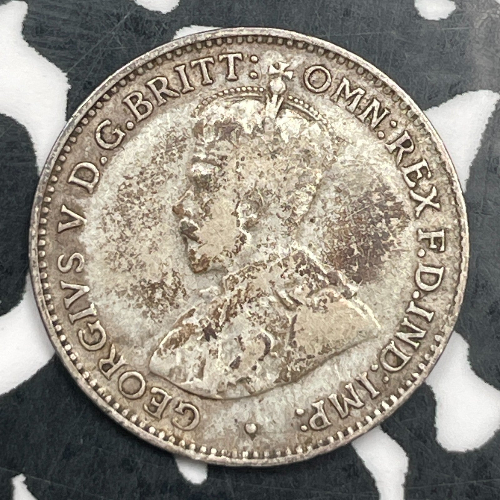1928 Australia 3 Pence Threepence Lot#F5419 Silver!
