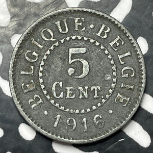 1916 Belgium 5 Centimes Lot#E4449