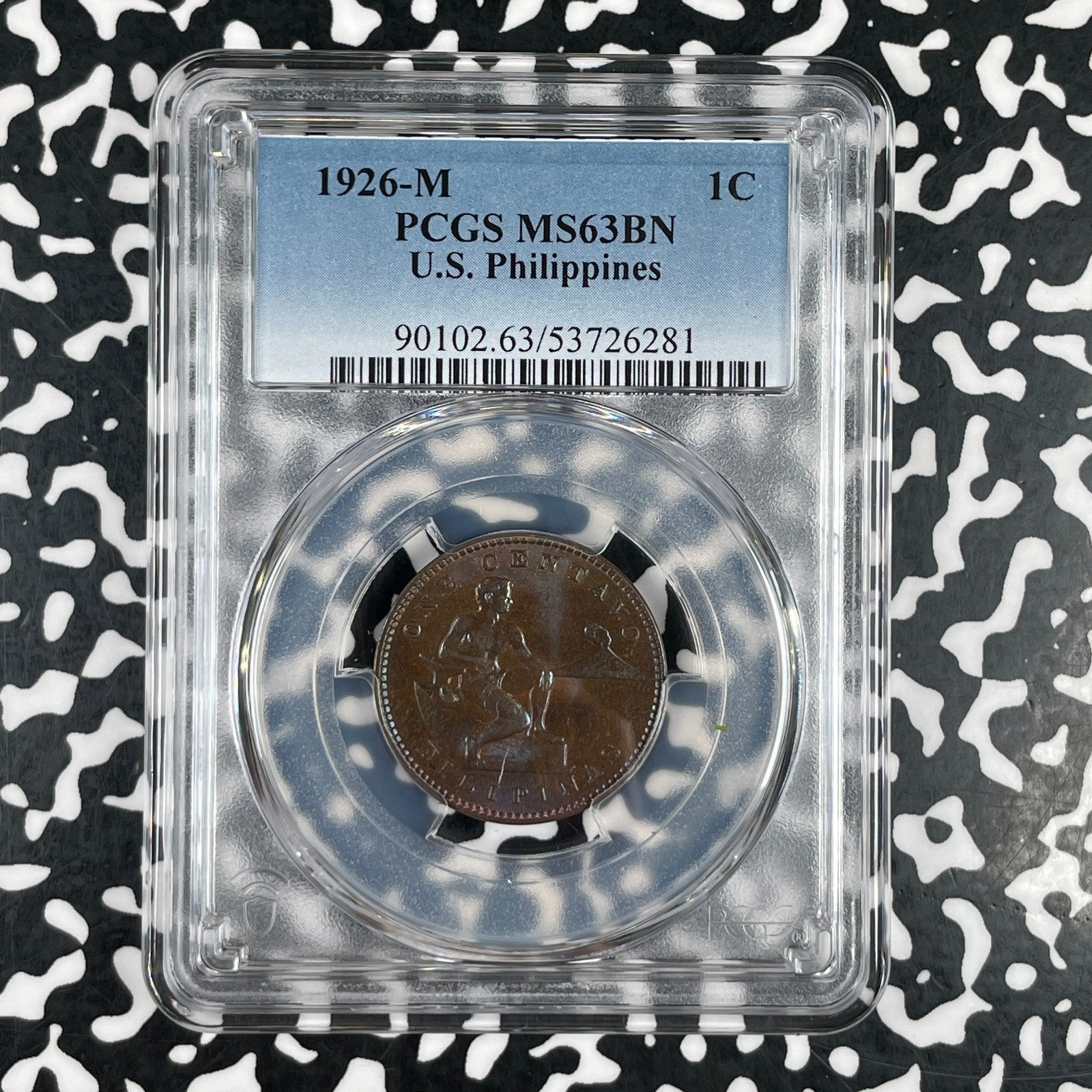 1926-M U.S. Philippines 1 Centavo PCGS MS63BN Lot#G3827 Choice UNC!