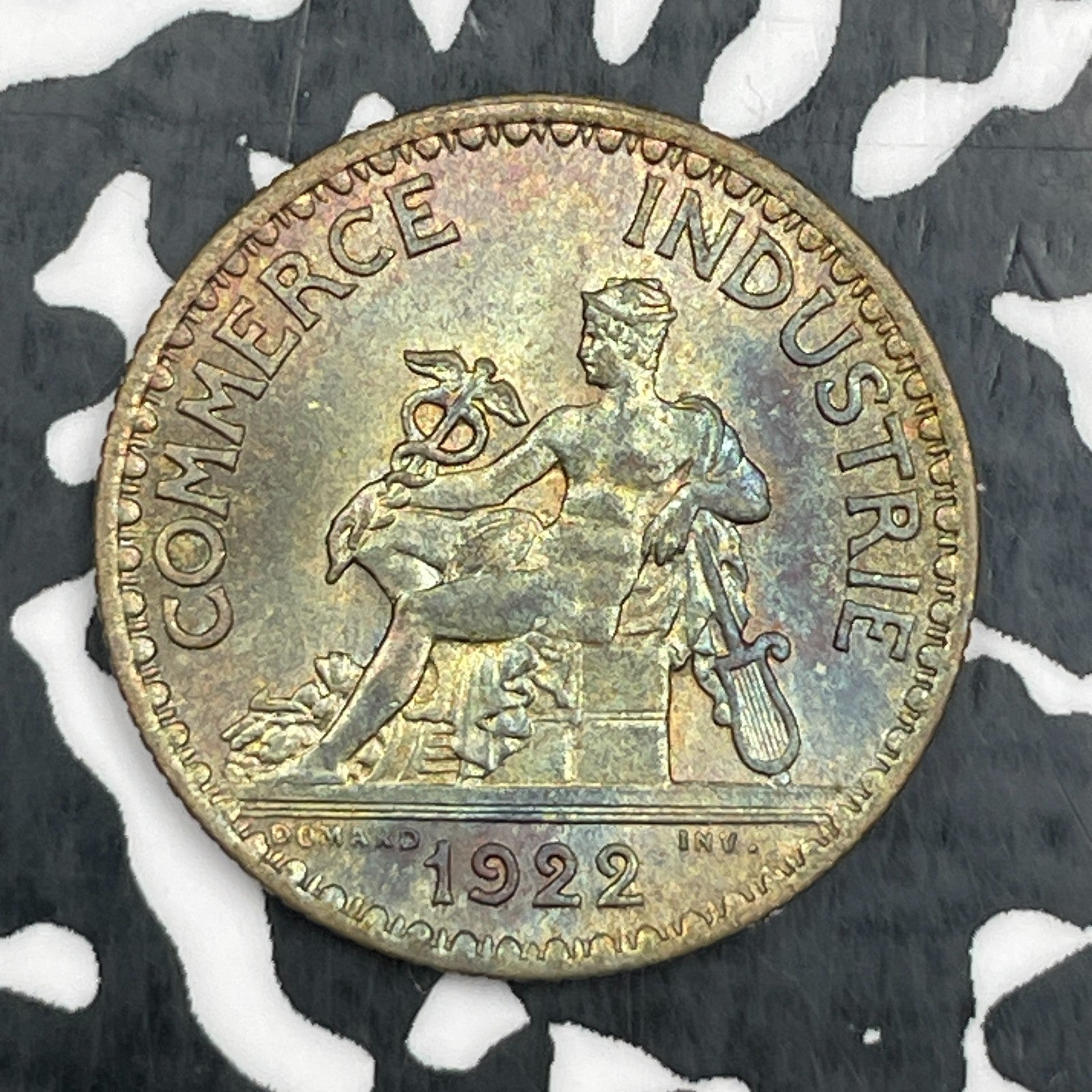 1922 France 1 Franc Lot#N2064 High Grade! Beautiful Toning!