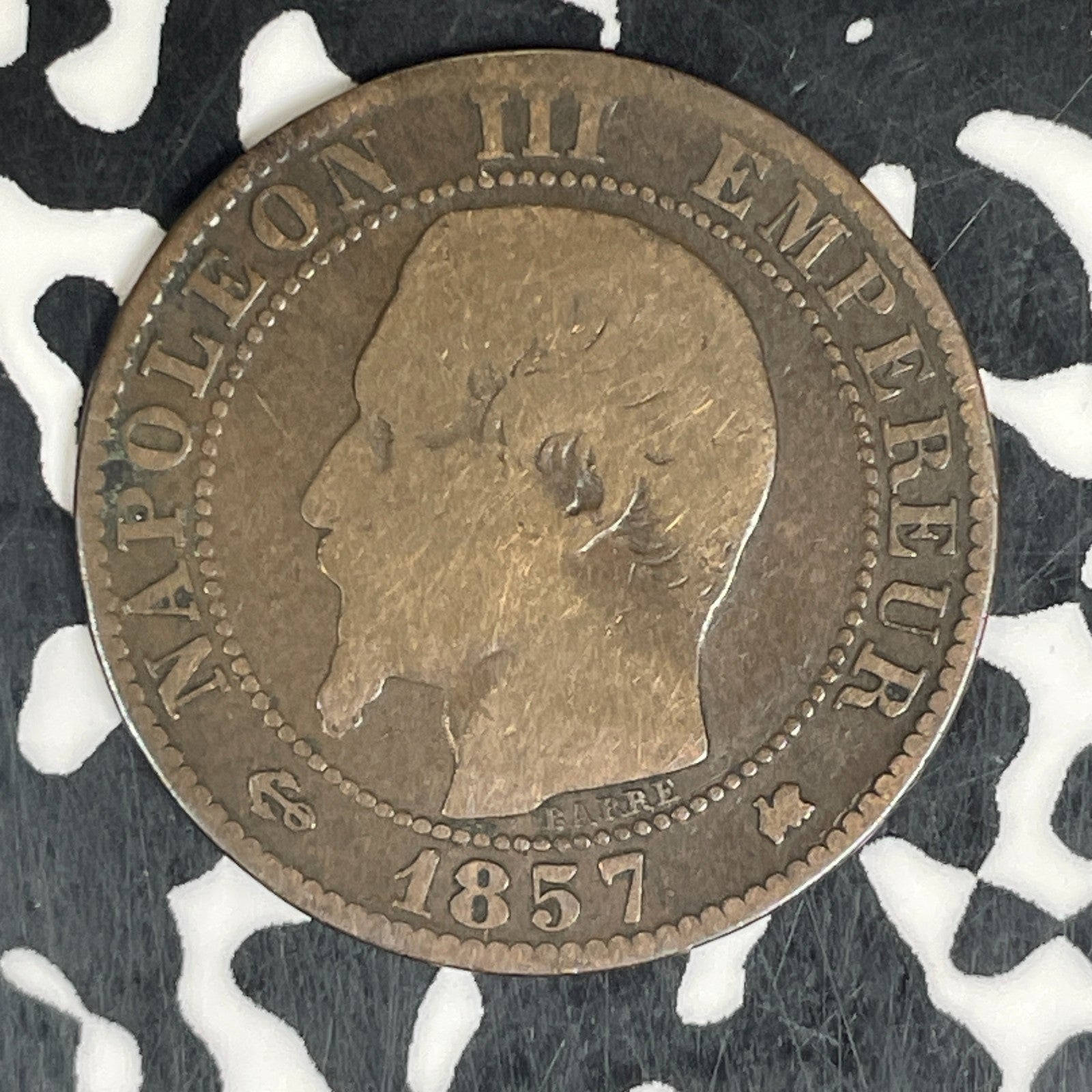 1857-K France 5 Centimes Lot#C6263 Better Date