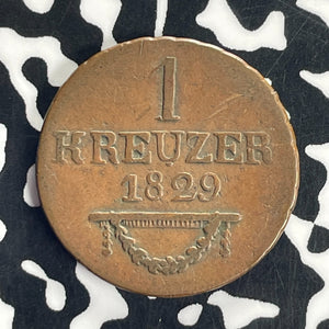 1829 Germany Saxe-Meiningen 1 Kreuzer Lot#T8605
