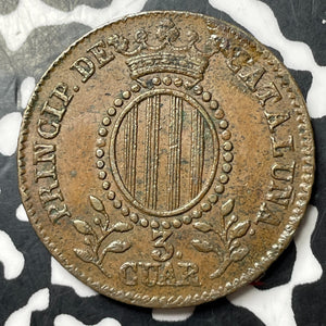 1846 Spain Catalonia 3 Quartos Lot#MK334