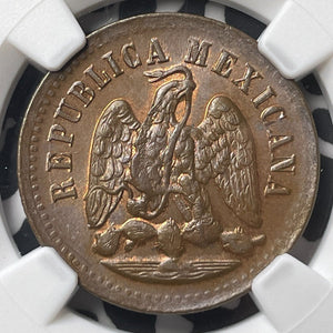 1895/84-Mo Mexico 1 Centavo NGC MS65BN Lot#G9041 Solo Top Graded! Overdate