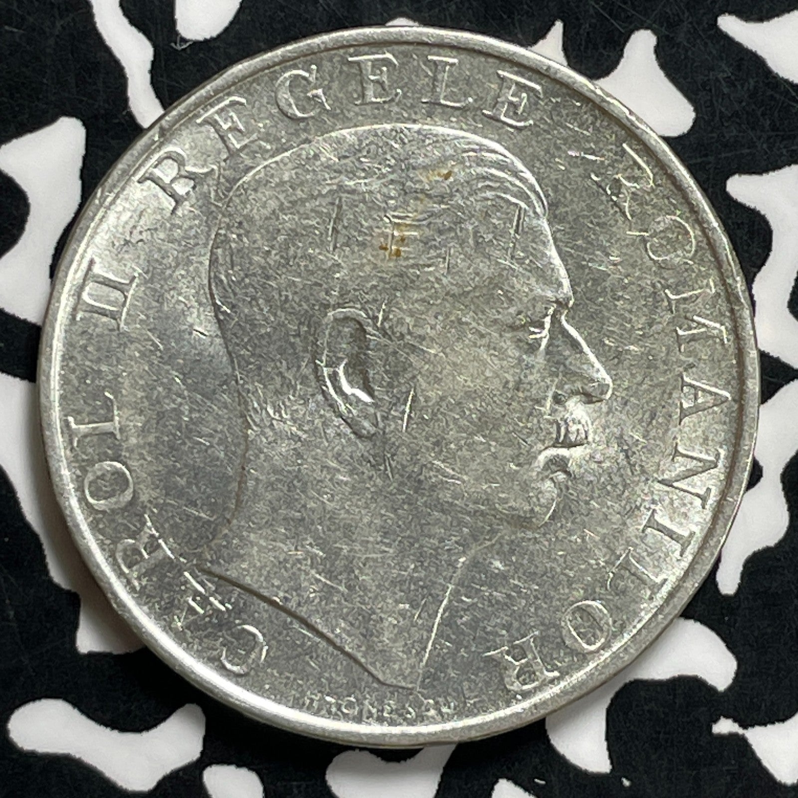 1939 Romania 250 Lei Lot#JM9977 Silver! High Grade! Beautiful!