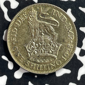 1928 Great Britain 1 Shilling Lot#T7155 Silver! High Grade! Beautiful!