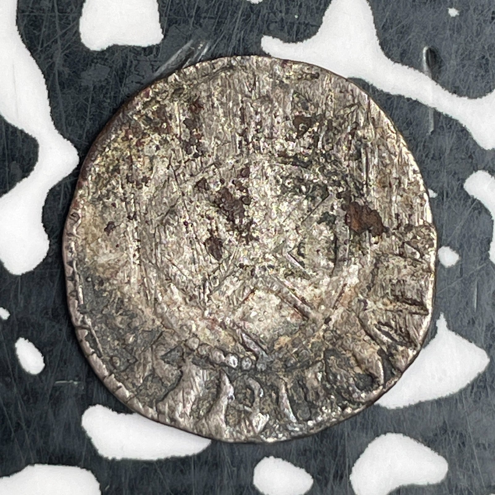 (1363-1395) Livonia Livonian Order Anonymous AR Artig Lot#N1668 Silver!
