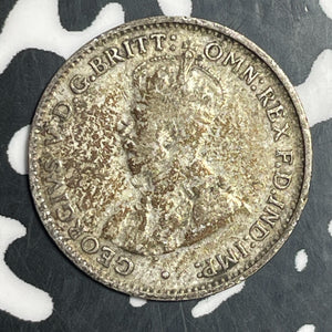 1935 Australia 3 Pence Threepence Lot#T2788 Silver!