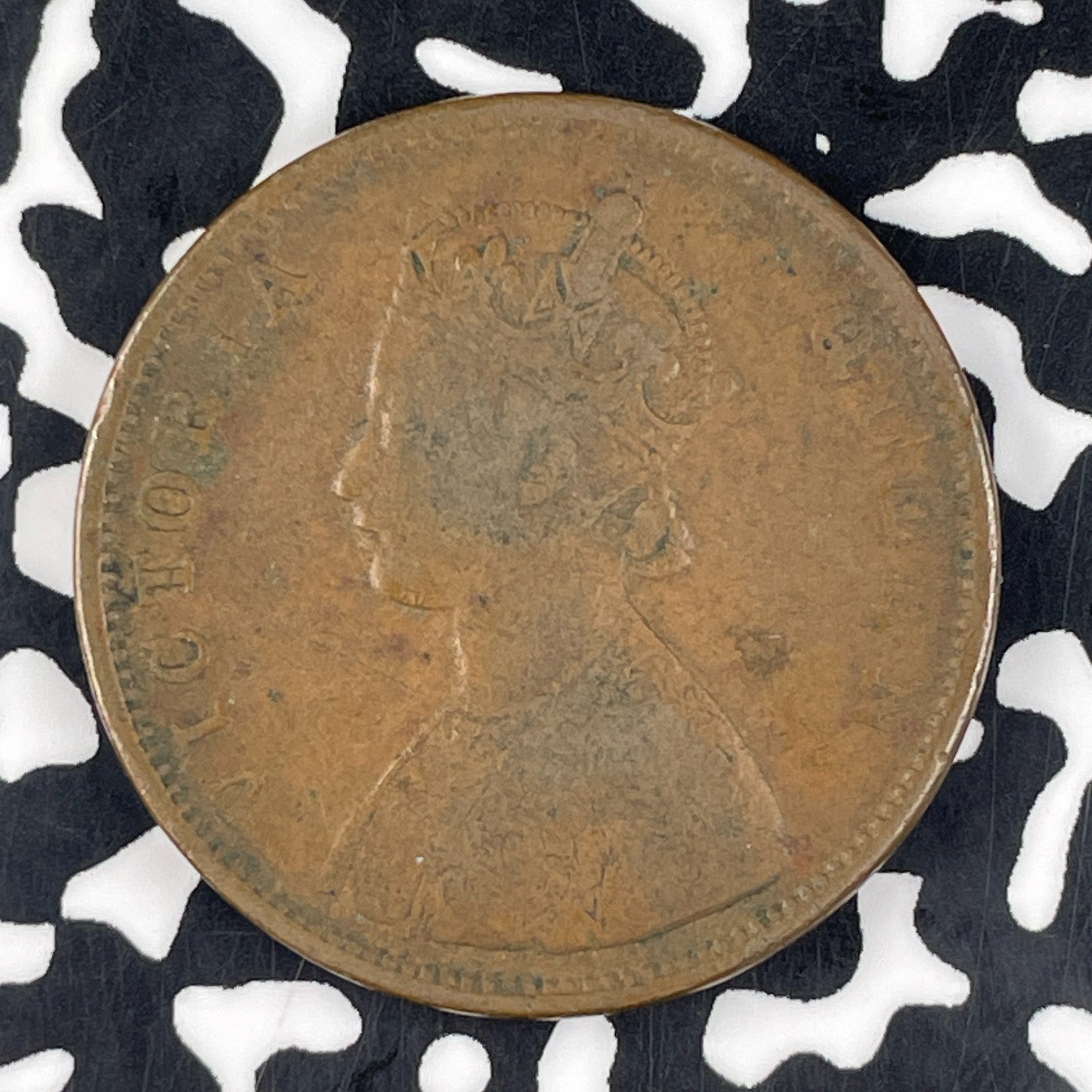 1862 India 1/2 Anna Half Anna Lot#F1608
