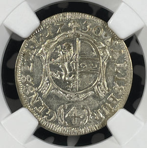 1730 Austria Salzburg 4 Kreuzer NGC MS65 Lot#G9989 Silver! Solo Top Graded!