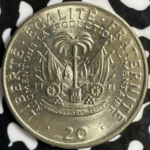 1975 Haiti 20 Centimes Lot#D8221 High Grade! Beautiful!