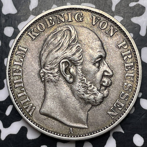 1871-A Germany Prussia 1 Thaler Lot#JM8771 Silver!