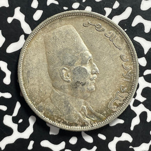 1923-H Egypt 20 Piastres Lot#JM9530 Large Silver! Nice!
