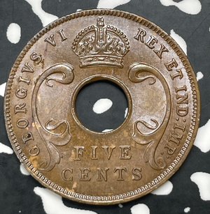 1942 East Africa 5 Cents Lot#C0346 High Grade! Beautiful!