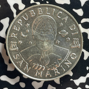 1999 San Marino 5000 Lire Lot#T7791 Silver! High Grade! Beautiful!