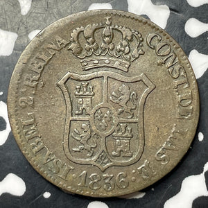 1836 Spain Catalonia 3 Quartos Lot#MK330