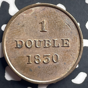 1830 Guernsey 1 Double Lot#T8975 Nice!