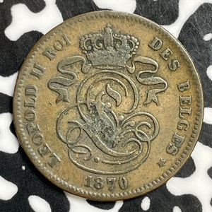 1870 Belgium 2 Centimes Lot#E5781