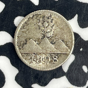 1898 Guatemala 1/4 Real Lot#T8107 Silver! High Grade! Beautiful!