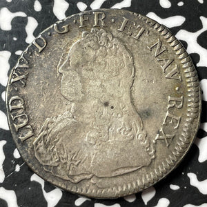 1733-L France 1 Ecu Lot#JM7072 Large Silver Coin!